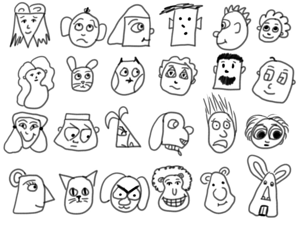 Character face designs
